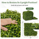 12-Pieces 20 Inch x 20 Inch Artificial Hedge Boxwood Panels