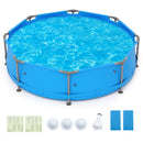 690/978/1158/1617 Gal Outdoor Family Swimming Pool with Metal Frame