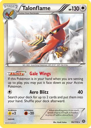 Talonflame 096/114 - XY  Steam Siege Reverse Holofoil