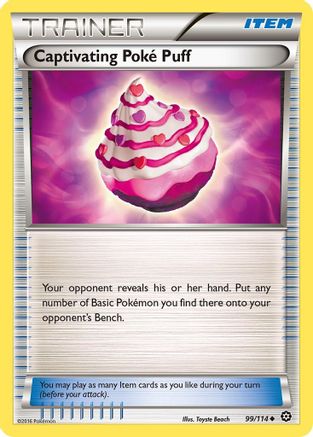 Captivating Poke Puff 099/114 - XY  Steam Siege Reverse Holofoil