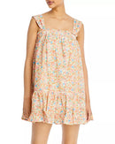 Aqua Printed Eyelet Sleeveless Dress, Size XL