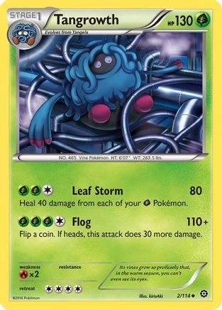 Tangrowth 002/114 - XY  Steam Siege Reverse Holofoil