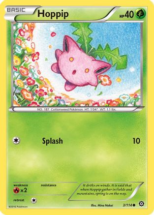 Hoppip 003/114 - XY  Steam Siege Reverse Holofoil