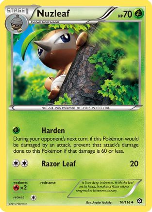 Nuzleaf 010/114 - XY  Steam Siege Reverse Holofoil