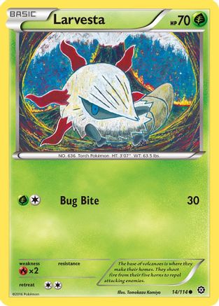 Larvesta 014/114 - XY  Steam Siege