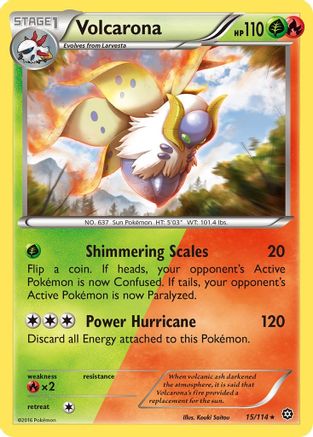 Volcarona 015/114 - XY  Steam Siege Reverse Holofoil