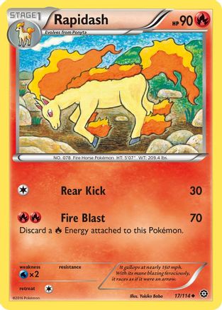 Rapidash 017/114 - XY  Steam Siege Reverse Holofoil