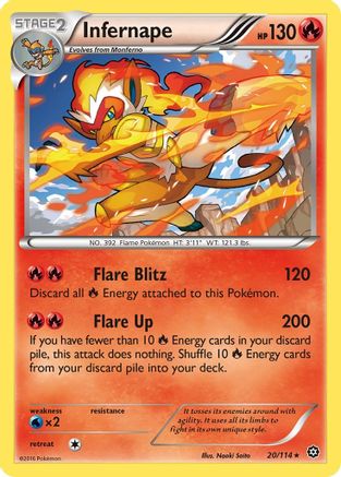 Infernape 020/114 - XY  Steam Siege Reverse Holofoil