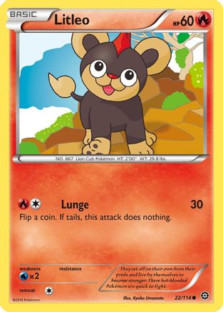 Litleo 022/114 - XY  Steam Siege Reverse Holofoil