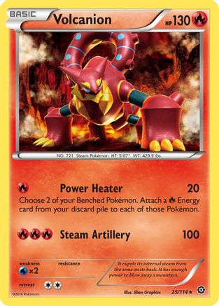 Volcanion 025/114 - XY  Steam Siege Reverse Holofoil