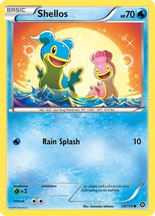 Shellos 028/114 - XY  Steam Siege Reverse Holofoil