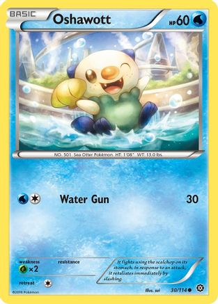Oshawott 030/114 - XY  Steam Siege Reverse Holofoil