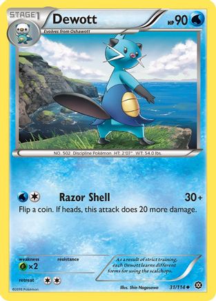Dewott 031/114 - XY  Steam Siege Reverse Holofoil