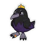 Squishable King Raven Sticker