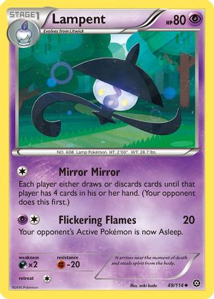 Lampent 049/114 - XY  Steam Siege Reverse Holofoil