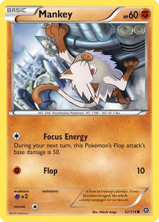 Mankey 052/114 - XY  Steam Siege