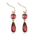 Copper Edging Multicolor Glass Crystal Earrings