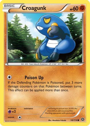 Croagunk 058/114 - XY  Steam Siege