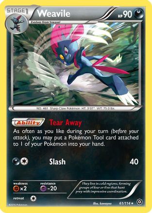 Weavile 061/114 - XY  Steam Siege
