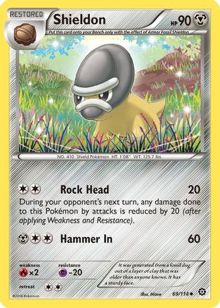Shieldon 069/114 - XY  Steam Siege Reverse Holofoil