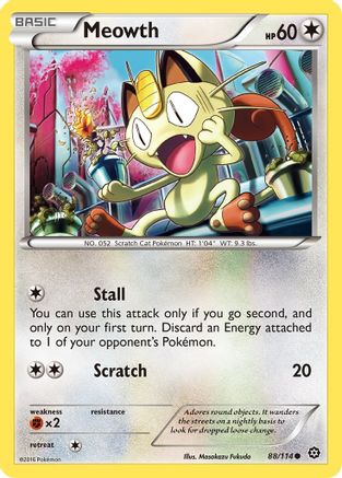 Meowth 088/114 - XY  Steam Siege Reverse Holofoil