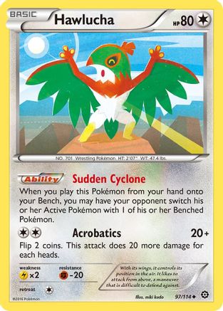 Hawlucha 097/114 - XY  Steam Siege Reverse Holofoil
