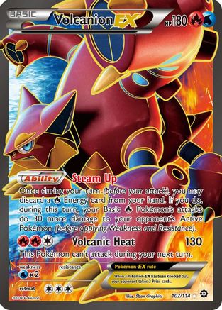 Volcanion EX (Full Art) 107/114 - XY  Steam Siege Holofoil