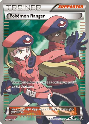 Pokemon Ranger (Full Art) 113/114 - XY  Steam Siege Holofoil