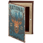 National Park Camping Book Box | Decorative Vintage Book Shaped Storage Stash Trinket Boxes