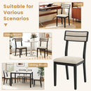 Modern Dining Chairs Set of 4 with Tilt Backrest for Dining Room-Black