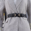 Double Buckle Elastic Waistband for Women