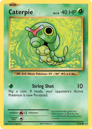 Caterpie 003/108 - XY  Evolutions Reverse Holofoil
