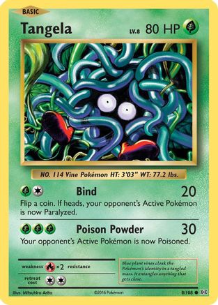 Tangela 008/108 - XY  Evolutions Reverse Holofoil