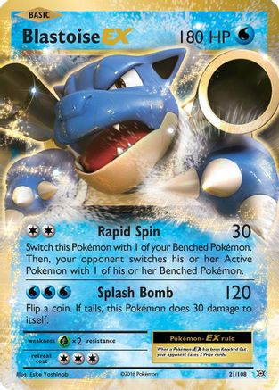 Blastoise EX 021/108 - XY  Evolutions Holofoil