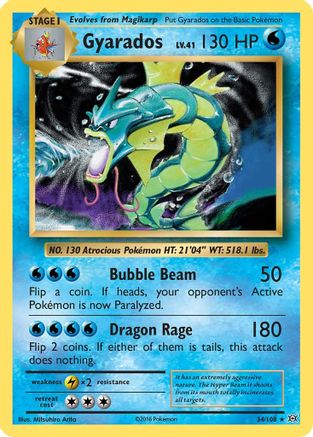 Gyarados 034/108 - XY  Evolutions Holofoil