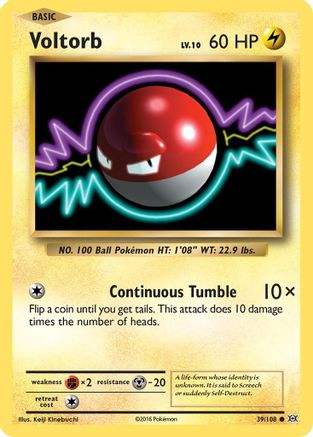 Voltorb 039/108 - XY  Evolutions Reverse Holofoil