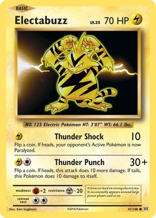 Electabuzz 041/108 - XY  Evolutions Reverse Holofoil