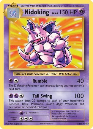 Nidoking 045/108 - XY  Evolutions Holofoil