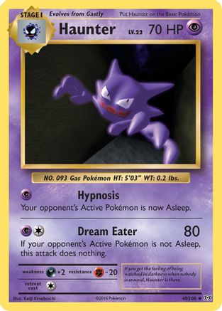 Haunter 048/108 - XY  Evolutions Reverse Holofoil