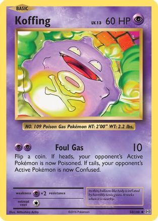 Koffing 050/108 - XY  Evolutions Reverse Holofoil