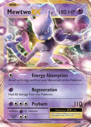 Mewtwo EX 052/108 - XY  Evolutions Holofoil
