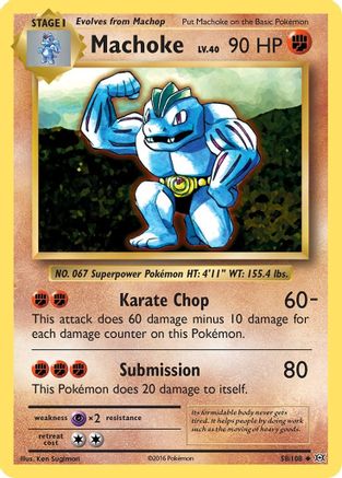 Machoke 058/108 - XY  Evolutions Reverse Holofoil