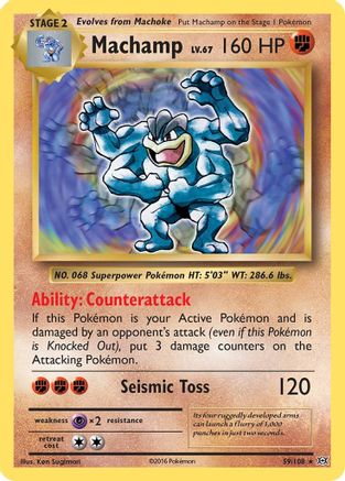 Machamp 059/108 - XY  Evolutions Reverse Holofoil