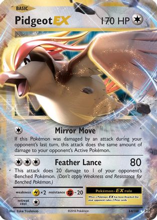 Pidgeot EX 064/108 - XY  Evolutions Holofoil