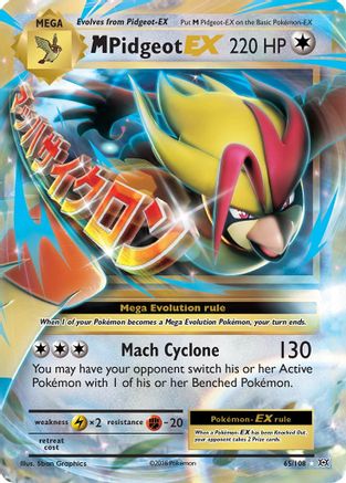 M Pidgeot EX 065/108 - XY  Evolutions Holofoil