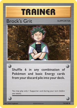Brock's Grit 074/108 - XY  Evolutions Reverse Holofoil
