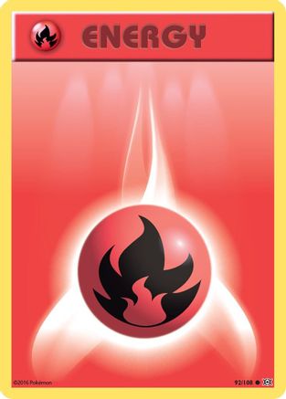 Fire Energy 092/108 - XY  Evolutions Reverse Holofoil