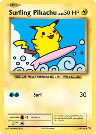 Surfing Pikachu 111/108 - XY  Evolutions