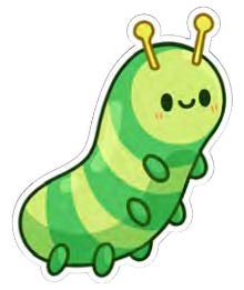 Squishable Caterpillar Sticker