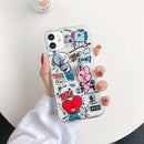 Cartoon bear and rabbit mobile phone case
